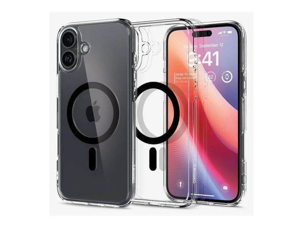 Spigen Ultra Hybrid MagFit - Baksidedeksel for mobiltelefon - MagSafe-samsvar - polykarbonat, termoplast-polyuretan (TPU) - svart - for Apple iPhon...