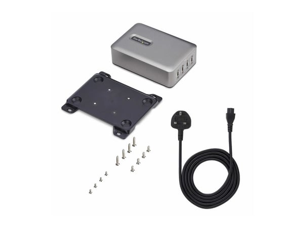 StarTech.com 424DUK-USB-C-CHARGER, Sisätila, AC, 28 V, 1,8 m, Harmaa