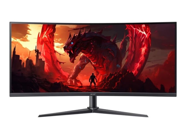 Acer Nitro XZ340CUR J0bmiiphx - XZ-sarja - LCD-monitori - pelaamiseen - kaareva - 34" - 3440 x 1440 - 250 cd/m² - HDR10 - 1 ms - 2xHDMI, DisplayPor...