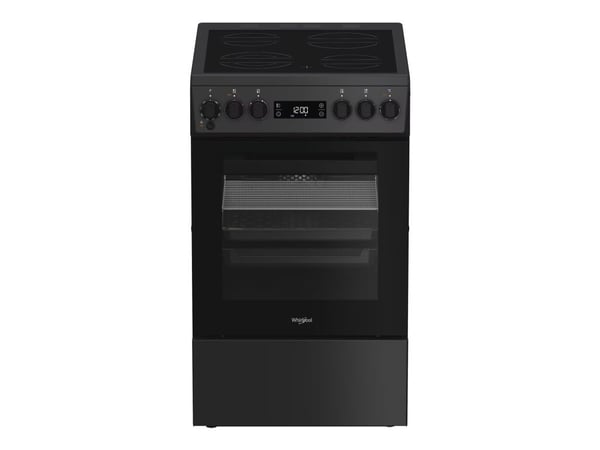 Whirlpool W5V8LCSA - Komfyr - med dampfunksjon - frittstående - bredde: 50 cm - dybde: 60 cm - høyde: 85 cm - med selvrens - antrasitt