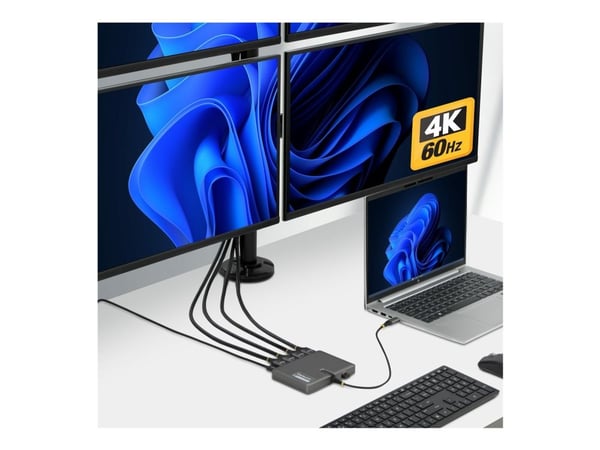 Startech - Dokkingstasjon - for bærbar - USB-C - 4 x HDMI - TAA-samsvar
