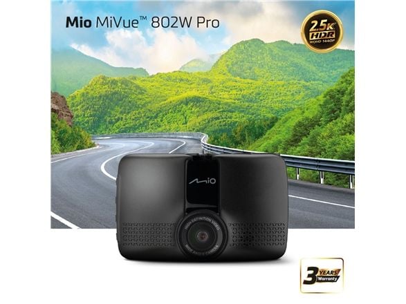 Mio MiVue 802W Pro - Instrumentpanel-kamera - 4.0 MP - 2,5K / 60 fps - Langaton LAN - GPS - G-sensori