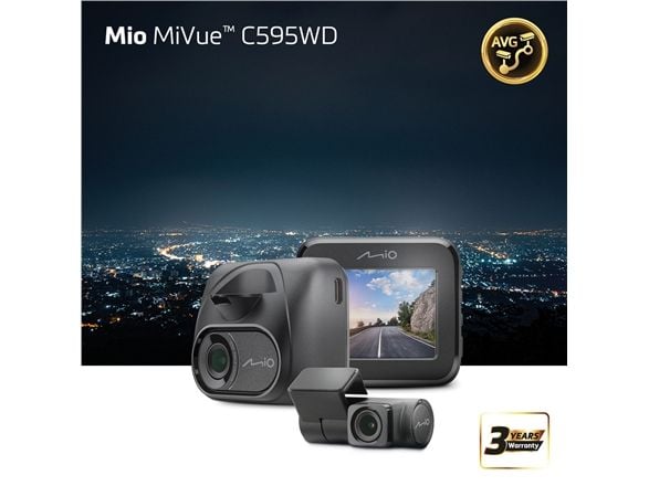 Mio MiVue C595WD - T35 Bundle - instrumentbordkamera - 1080 p / 60 fps - Wi-Fi - GPS - G-Sensor