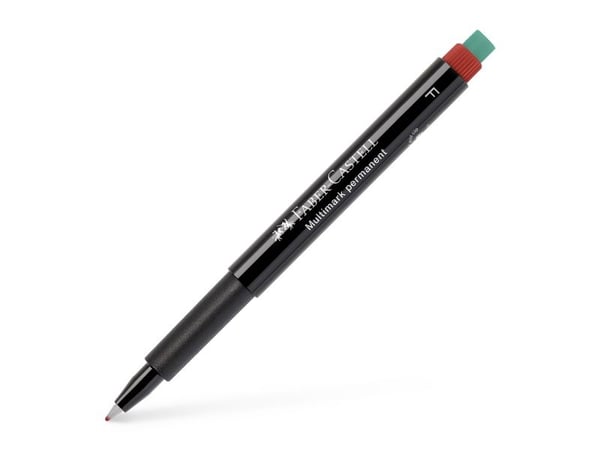 Faber-Castell MULTIMARK 1513 - Markør - permanent - rød - 0.6 mm - fin - med viskelær