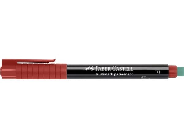 Faber-Castell MULTIMARK 1513 - Markør - permanent - rød - 0.6 mm - fin - med viskelær