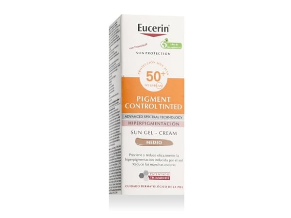 Eucerin Pigment Control sävytetty aurinkogeeli-voide SPF 50+ 50 ml