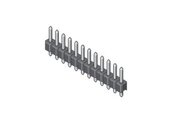 MPE-Garry 087-1-050-0-S-XS0-1260, Pin-kontakt, Sort, Metallisk, Kopper, 260 °C, Rett, Hankjønn