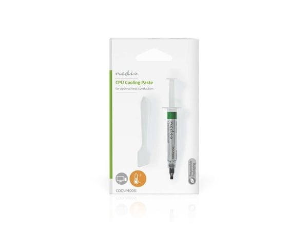 Nedis COOLP400SI, Lämpötahna, 4,63 W/m·K, Hopea, 3,15 g/cm³, -30 - 280 °C, 116 mm
