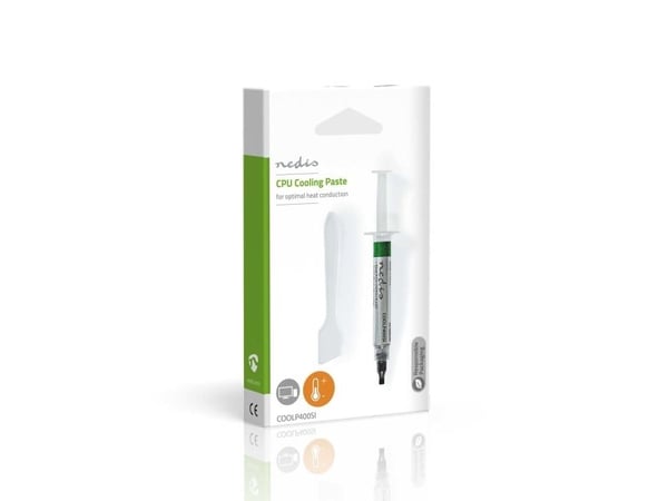 Nedis COOLP400SI, Lämpötahna, 4,63 W/m·K, Hopea, 3,15 g/cm³, -30 - 280 °C, 116 mm