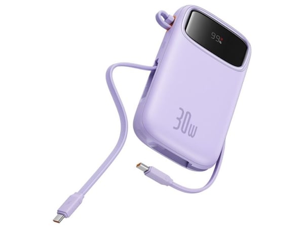 Powerbank Baseus Powerbank Baseus QPow 2 10000mAh 30W 2xUSB-C (lilla)