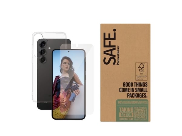 SAFE. by PanzerGlass - 2-i-1-pakke - baksidedeksel for mobiltelefon - polyethlen-tereftalat (PET), termoplast-polyuretan (TPU), 60% resirkulert her...