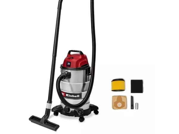 Einhell TC-VC 3055 S, 950 W, Sylindervakuum, Tørr & våt, Støv pose, 30 l, Filtrering