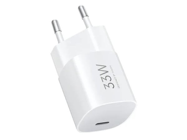 Xiaomi - Strømadapter - nano - 33 watt - 3 A - GaNFast, QC, PD/PPS (USB-C) - hvit