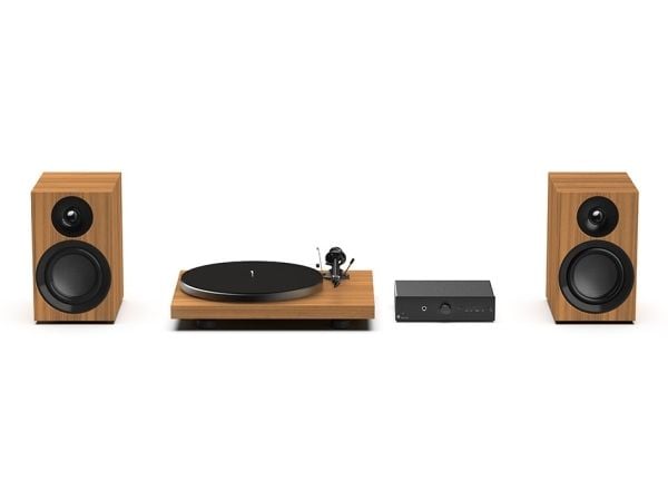 Pro-Ject PROCASEGE, Kodin midiaudiojärjestelmä, musta, Saksanpähkinä, 40 W, 4 O, AC/Akku
