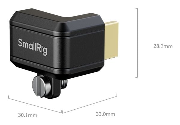 SmallRig 5593, Lydadapter, Svart, 20 g, 30,1 mm, 33 mm, 28,2 mm
