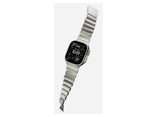 NOMAD Stratos Band - titanarmbånd for Apple Watch 49 mm med FKM (naturlig titan, volt FKM)