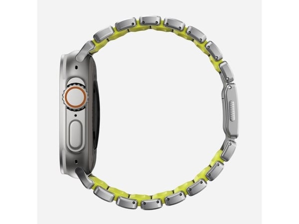 NOMAD Stratos Band - titanarmbånd for Apple Watch 49 mm med FKM (naturlig titan, volt FKM)