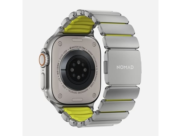 NOMAD Stratos Band - titanarmbånd for Apple Watch 49 mm med FKM (naturlig titan, volt FKM)