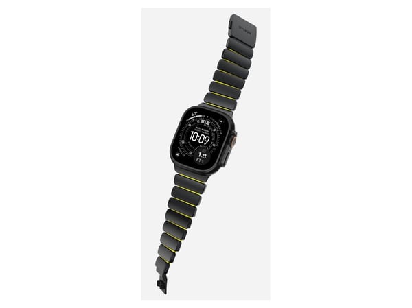 NOMAD Stratos Band - titanarmbånd for Apple Watch 49 mm med FKM (svart titan, volt FKM)