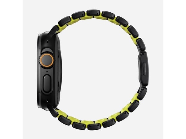 NOMAD Stratos Band - titanarmbånd for Apple Watch 49 mm med FKM (svart titan, volt FKM)