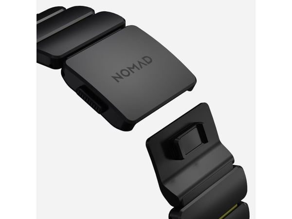NOMAD Stratos Band - titanarmbånd for Apple Watch 49 mm med FKM (svart titan, volt FKM)