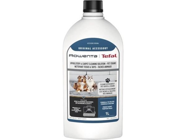 Rowenta Clean It, Tepperenser, Væske, Teppe, Møbeltrekk, 1000 ml, Flekker forårsaket av kjæledyr, 104 mm
