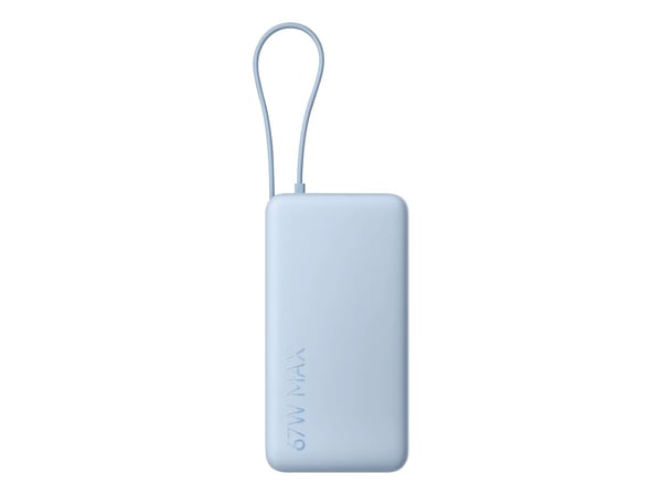 Xiaomi PB2067 - Strømbank - integrated cable - 20000 mAh - 74.37 Wh - 67 watt - 3.25 A - Fast Charge, QC 2.0, QC 3.0, QC 3.5, PD 2.0, Power Deliver...