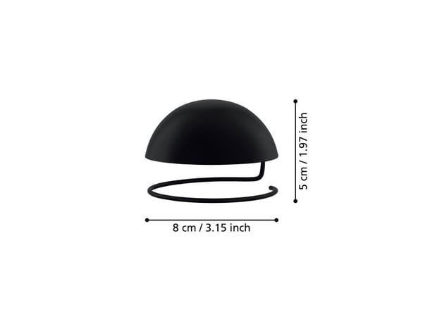 EGLO 11903, Baldakin, Sort, Stål, 8,2 cm, 60 g, 52 mm