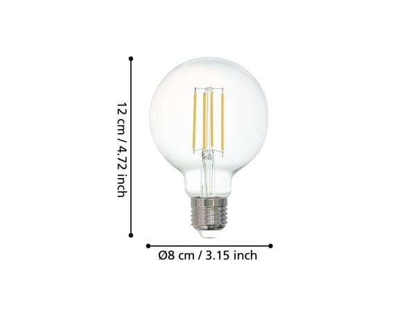 EGLO E27 LED-Z G80 6W 806LM 4000K KIRKAS