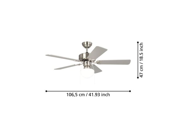 EGLO EICHEF KATTOTUULETIN Ø1070 AC BS/VALKOINEN