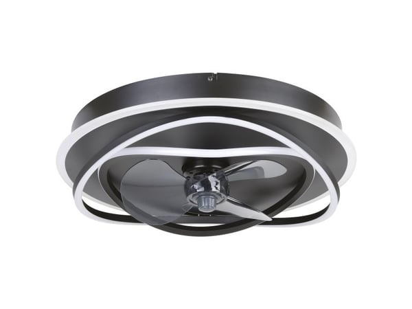 EGLO NAMORI with fan, LED, 4400 LM, Svart