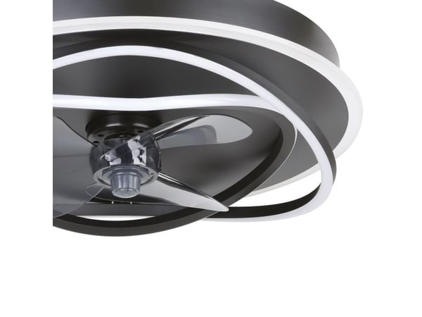 EGLO NAMORI with fan, LED, 4400 LM, Svart