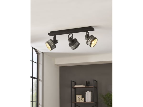 EGLO TURROCK SPOTLIGHT SKINNE 3XE27 SVART