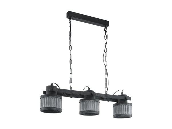 EGLO TURROCK LANGBORD 3XE27 SVART