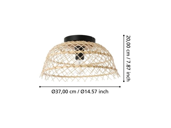 EGLO AUSNBY LOFT E27 Ø370 NATUR