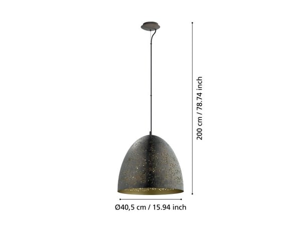 EGLO Safi, Fleksibel montering, Brun, Gull, Brun, Gull, Stål, Rund, IP20