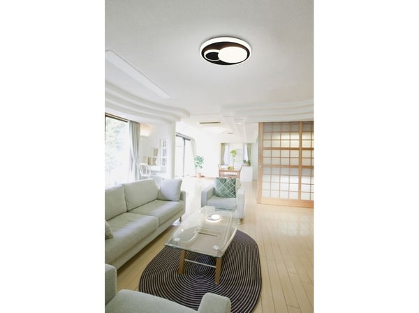 EGLO LEPRESO CEILING 2300LM Ø380 SVART/HVIT