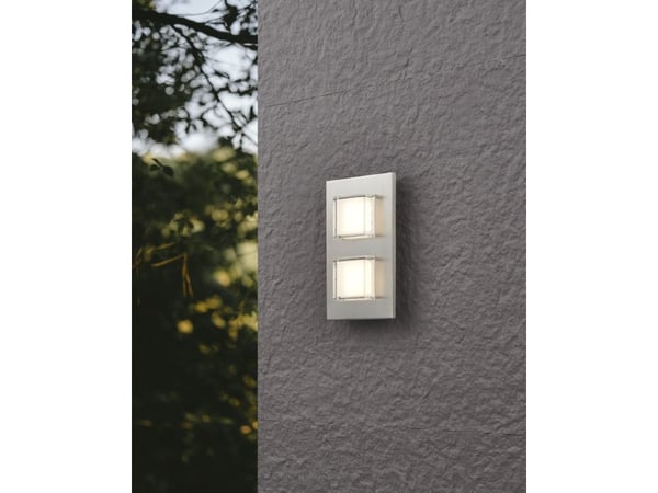 EGLO PIAS utendørs vegglampe i rustfritt stål