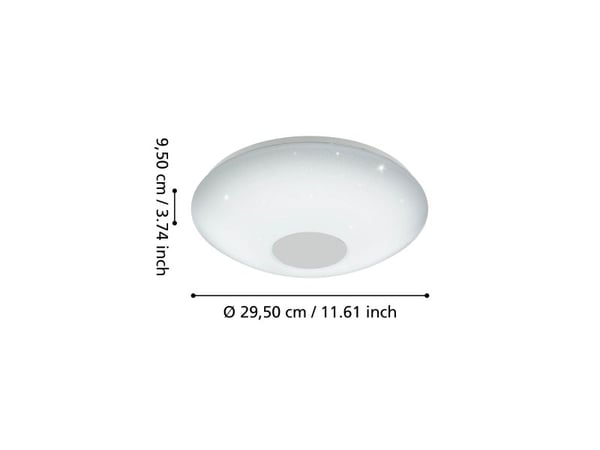 EGLO Voltago 2, 6500 K, 1500 lm, IP20, Valkoinen