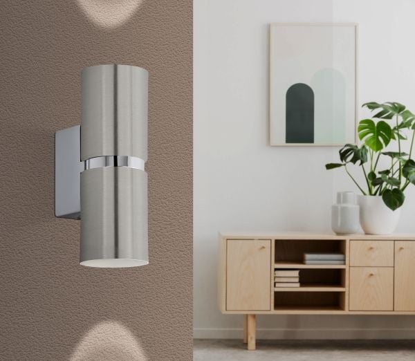 EGLO PASSA WÆG 2X240LM RUND BS/CHROM