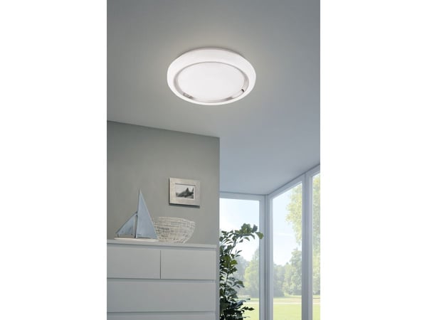 EGLO CAPASSO-C, 1 ampuller, LED, 6500 K, 2100 lm, Kromfarget, Hvit