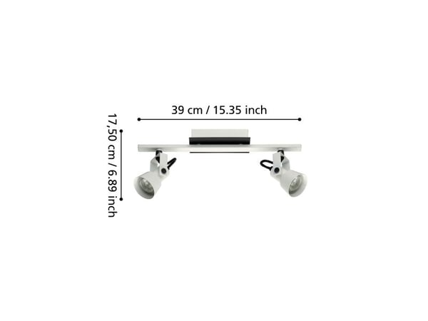 EGLO TRILLO SPOT 2x400 lm hvit/svart