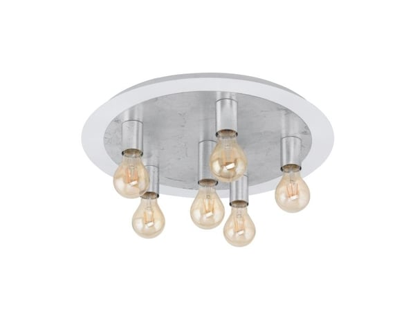 EGLO 97496, 6 ampuller, LED, E27, 320 lm, Sølv, Hvit