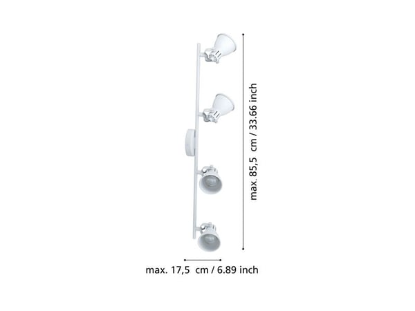 EGLO SERAS 1 spot 4x240 lm hvit