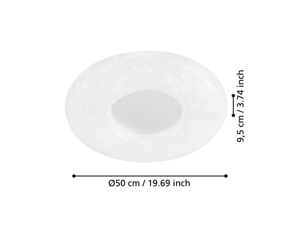 EGLO Zamudilo, LED, IP20, Hopea, Valkoinen