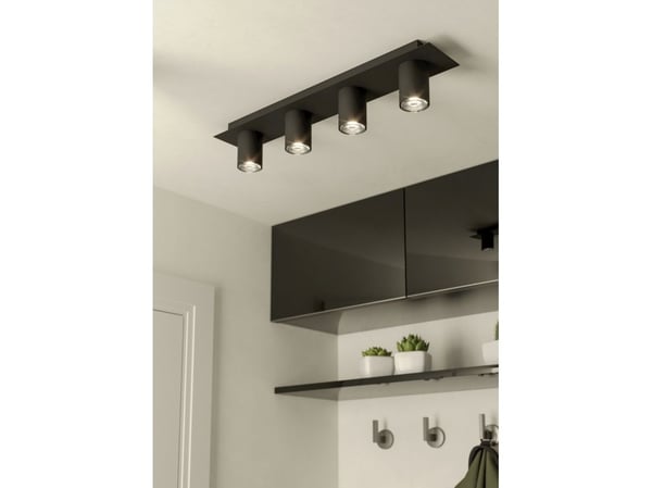 EGLO VALCASOTTO, 4 lamppu(a), LED, GU10, IP20, Musta