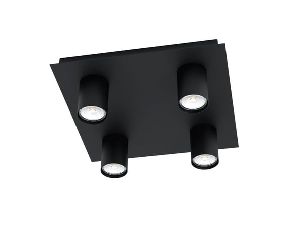 EGLO VALCASOTTO, 4 ampuller, LED, GU10, IP20, Sort