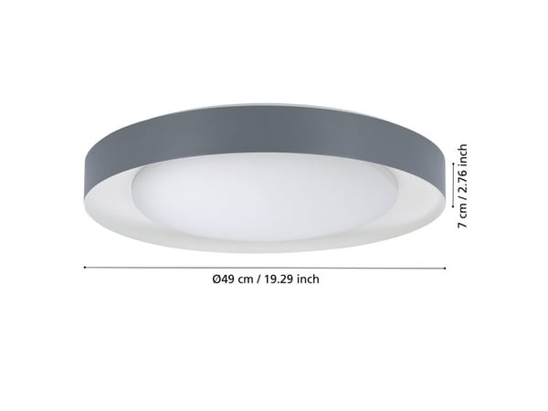 EGLO Laurito, LED, 2160 lm, IP20, Grå, Hvit