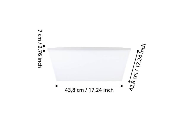 EGLO Turcona-B, LED, 3000 K, 2500 lm, IP20, Hvit