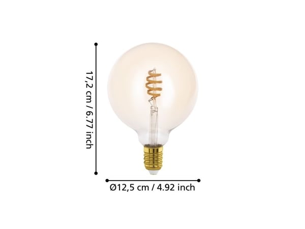 EGLO E27 LED-ZM G125 spiral 7W 806 lm 2200-6500K